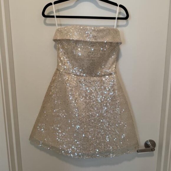 Anne Barge Little White Dress Dancing Queen in Champagne - Picture 1 of 8